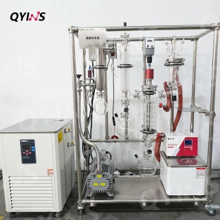 實(shí)驗(yàn)室小試設(shè)備乳酸提純高真空玻璃不銹鋼混合0.06平方薄膜蒸發(fā)器