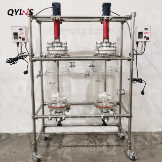 連續(xù)反應(yīng)釜 四氟釜蓋耐腐蝕軸套機(jī)械密封20L、30L、50L、100L