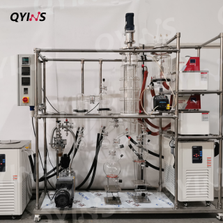  刮板玻璃分子蒸餾 0.35平方 蠕動(dòng)泵進(jìn)料