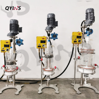 桌面式夾套全包防爆玻璃固相反應釜 過濾釜 500mL~5L