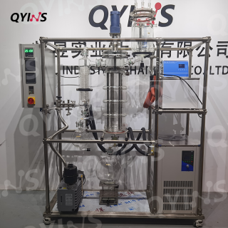 0.35平方蒸餾上海定制精細(xì)化工生物制藥魚(yú)油農(nóng)藥提純玻璃薄膜蒸發(fā)器