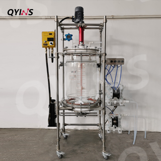 半自動進(jìn)出料玻璃固相合成釜100L 實(shí)驗(yàn)室反應(yīng)釜